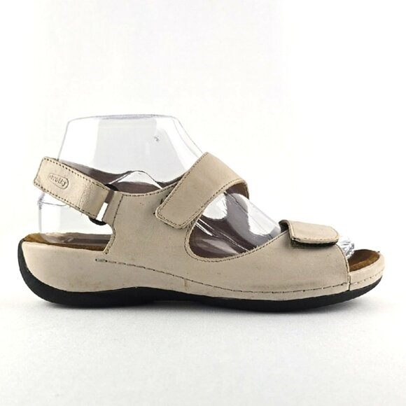 Wolky Liana Women's Beige Tan Leather Adjustable Straps Walking Sandal Size 37 - Picture 2 of 15